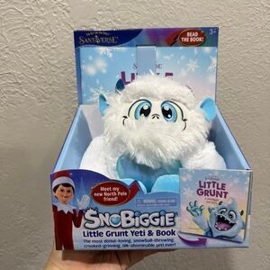 The Elf On The Shelf SnoBiggie Little Grunt Yeti Kids Plush & Book Set